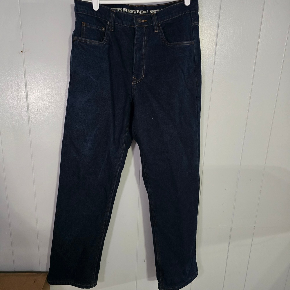 Smith's Workwear Fleece Lined Jeans Mens 32x32 Dark Wash‎ Insulated Denim